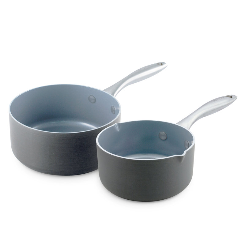 GreenPan 1 and 2 qt. NonStick Ceramic Saucepan Set & Reviews Wayfair
